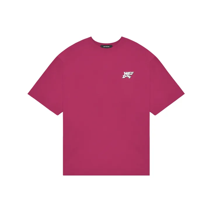 WE11DONE T Shirts Unisex Hot Pink