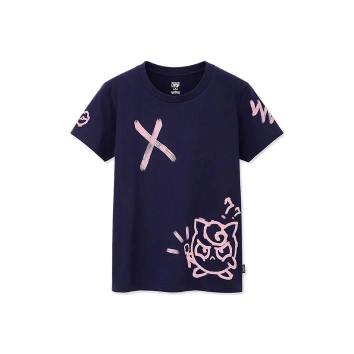 UNIQLO x POKEMON/, Uniqlo Pokémon Co Branded Series Regular T Shirt Women's Navy Blue
