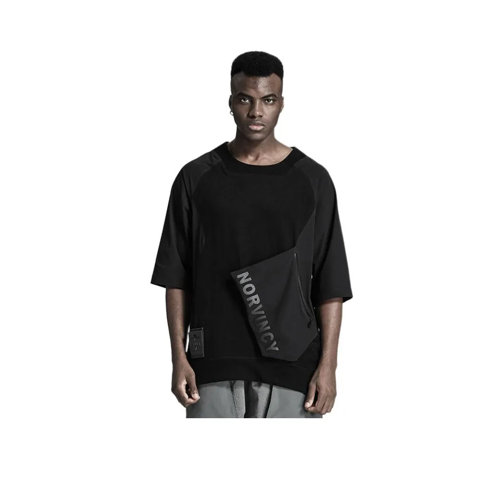 NORVINCY Удобный Moisture wicking Дышащий Значок 100% хлопок T Рубашка Унисекс