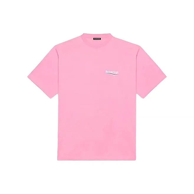 Balenciaga T Shirt Loose Fit Style Men's Light Pink