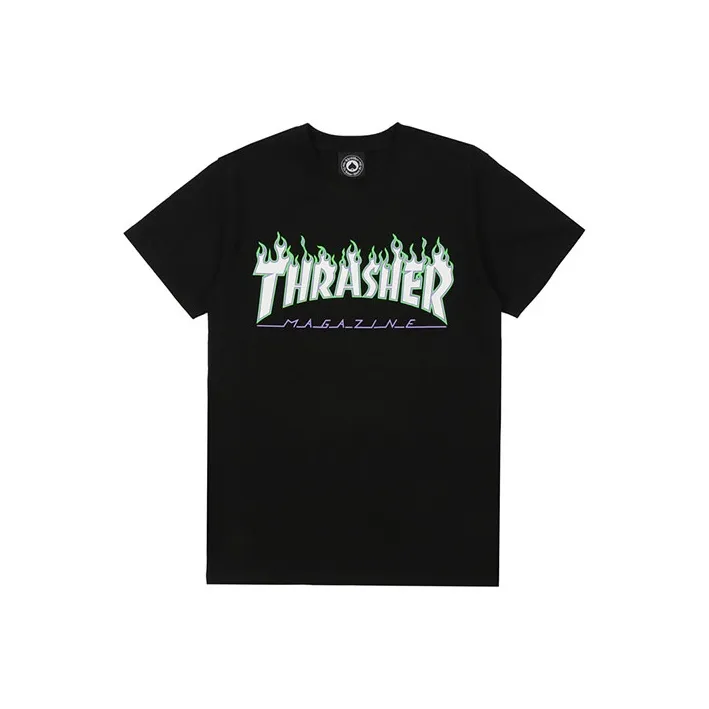 Thrasher SS22 T Shirt US Version Unisex Black