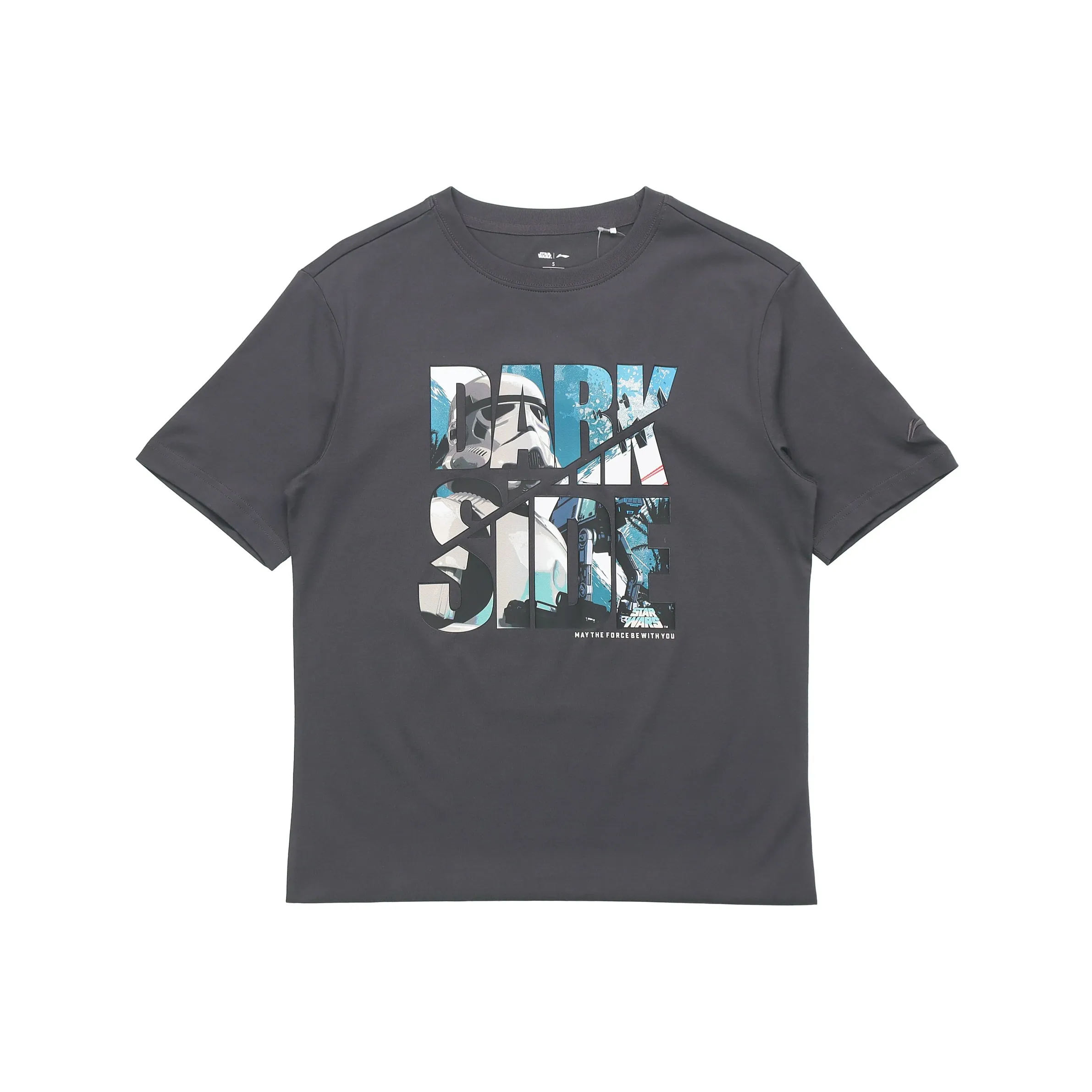 LiNing x XINGQIUDAZHAN LIANMINGKUAN T Shirt Men's Black Pine Gray