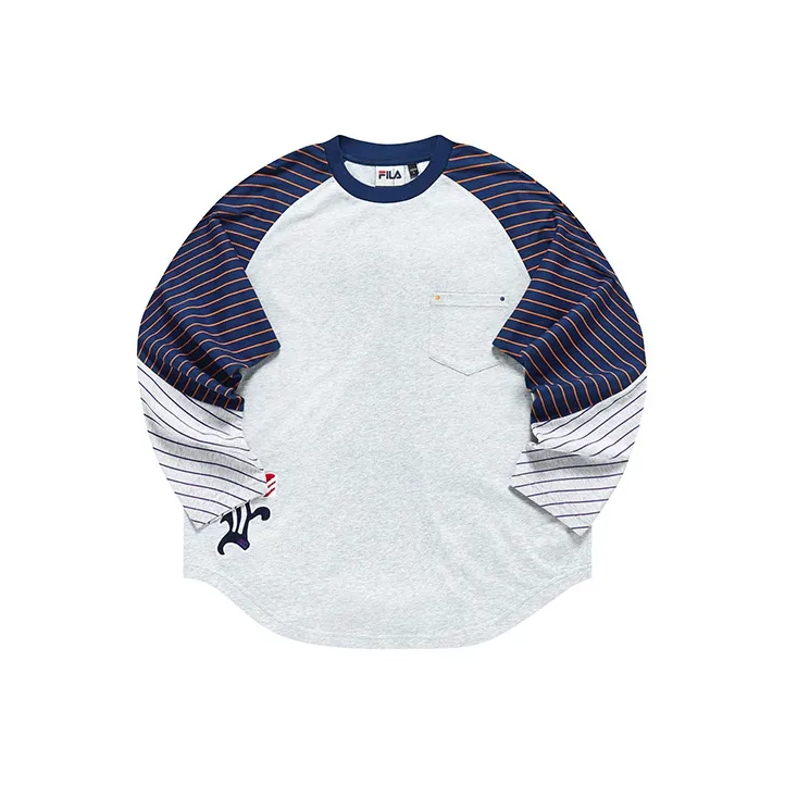 FILA FUSION FILA x FACETASM Рубашка Мужская Серебряная Цветочный Дизайн Серый