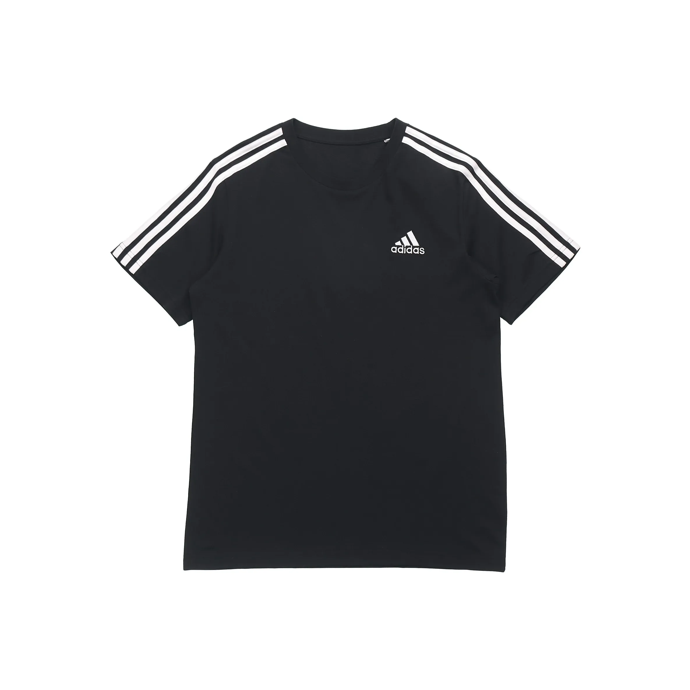Adidas ESSENTIALS 3 Stripes T Shirt Men's Black
