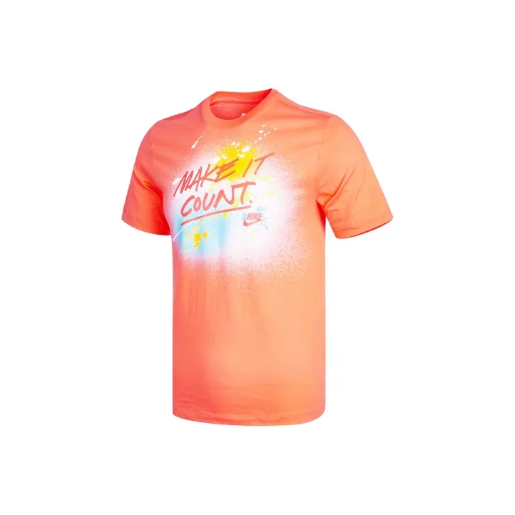 Nike T Shirts Men's Orange