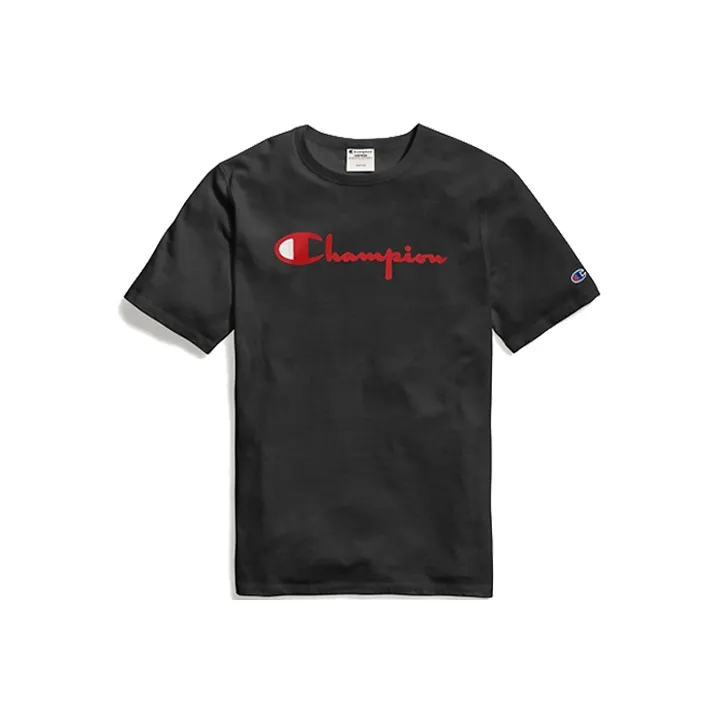 Champion T-Shirt US Version Unisex Black Чемпион T-Shirt США Унисекс Черный