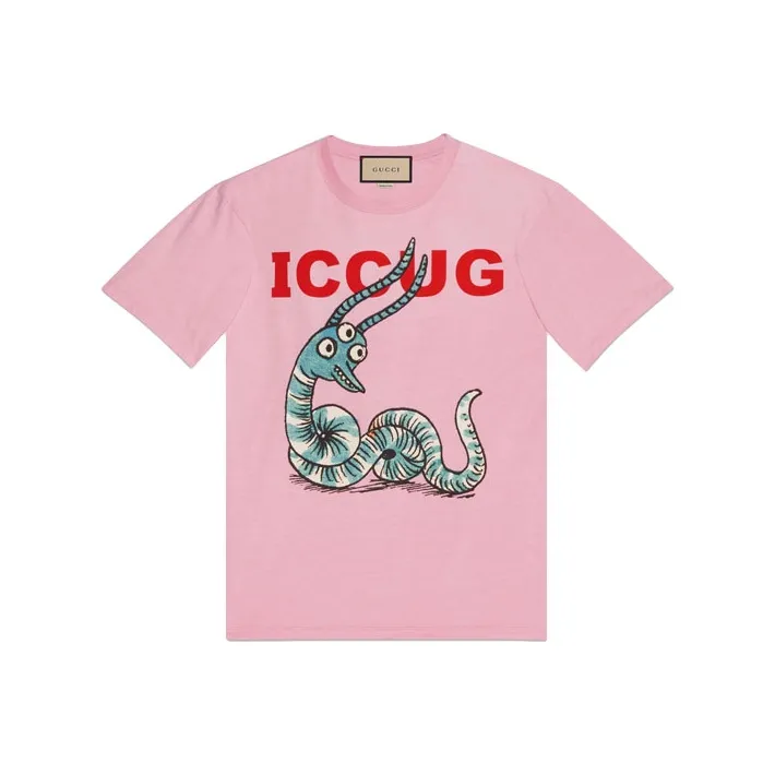 GUCCI Розовые Мужские T-рубашки