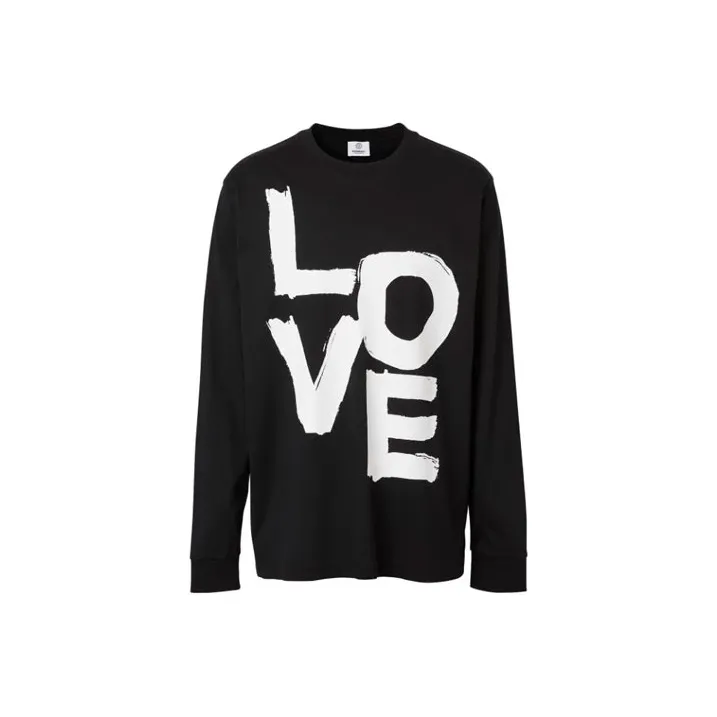 Burberry T-рубашка мужская черная 80375841