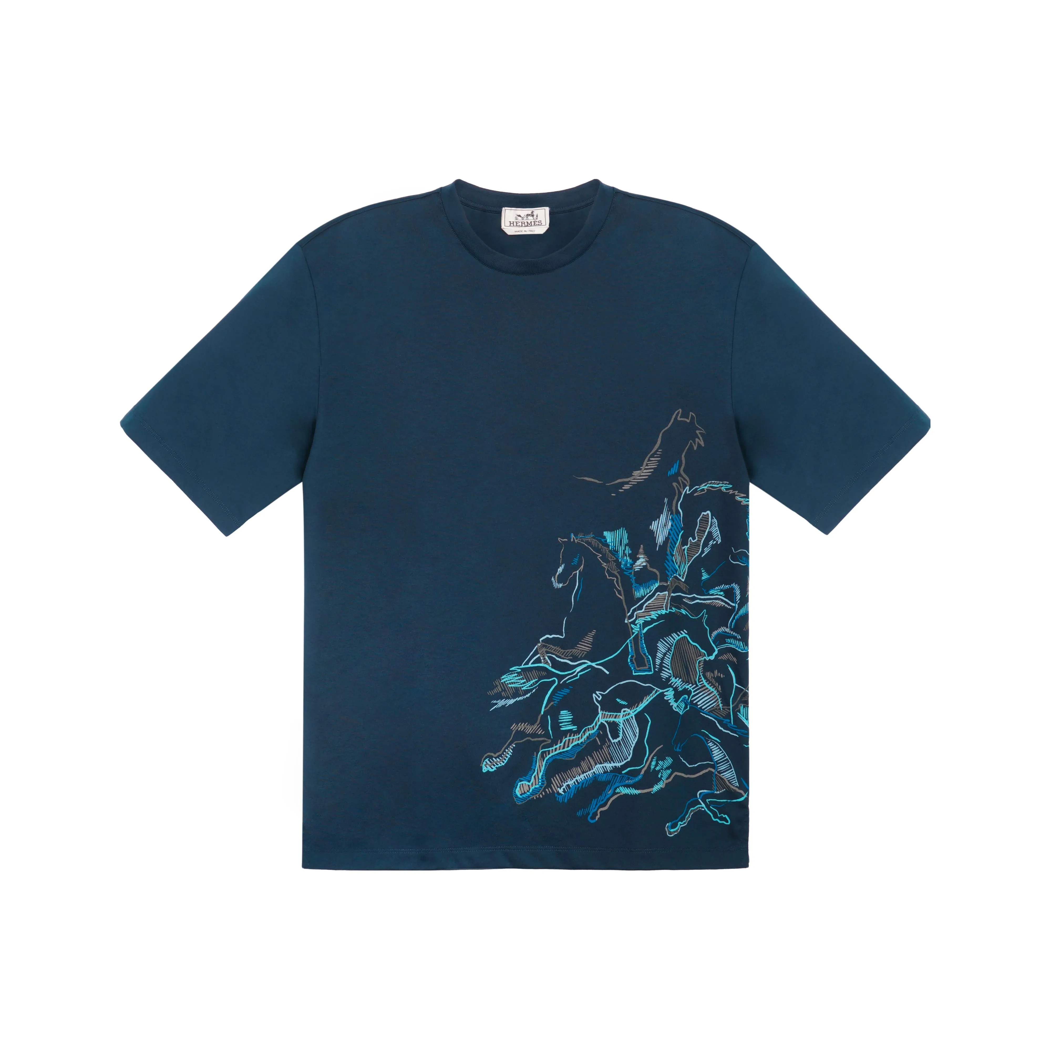 HERMES T Shirts Men's Dark Blue
