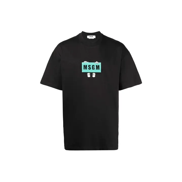 MSGM Черные Мужские T-Рубашки