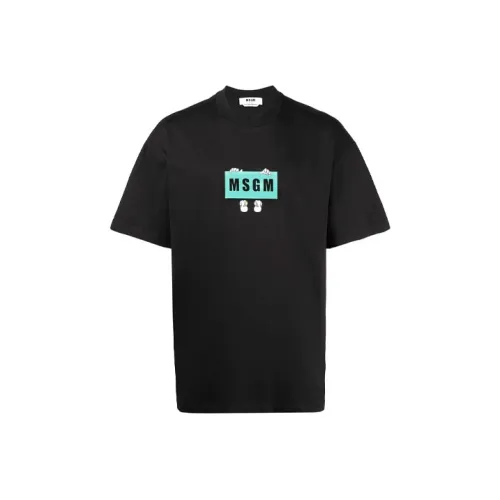 MSGM Черная Мужская Рубашка