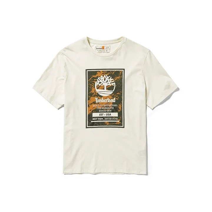Timberland T-Shirt Унисекс Винтажный Белый