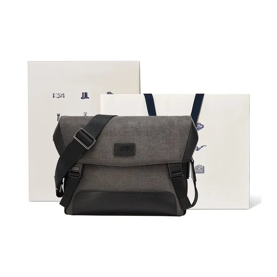 BVP Корова Кожа Повседневная Легкая Модная Сумка через плечо Большая Мужская Черная