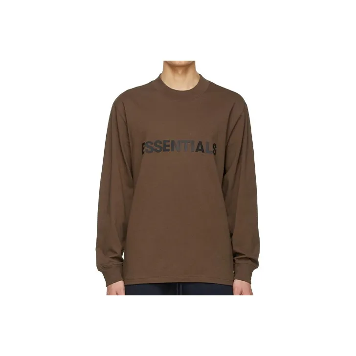 Fear Of God Essentials FW20 Рукав с оборванным плечом T-рубашка Унисекс Коричневый