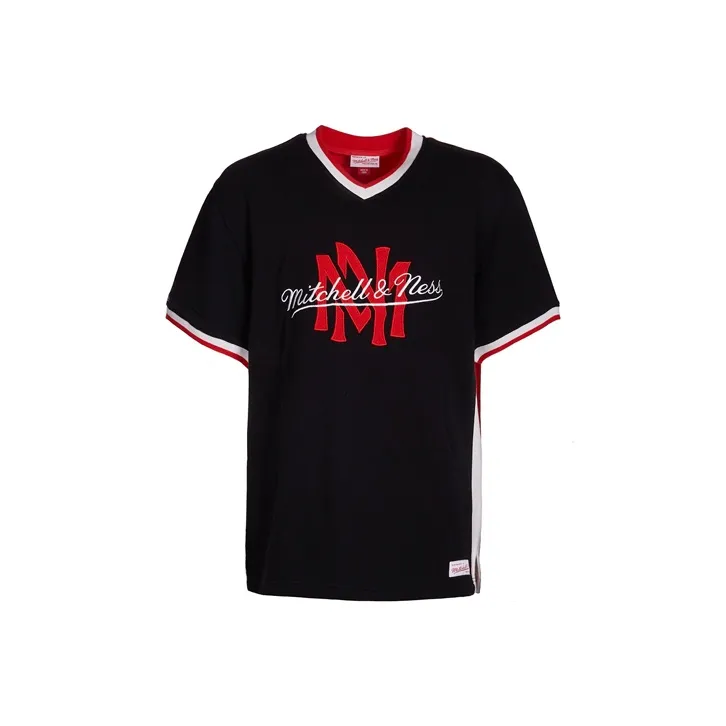 Mitchell & Ness T Shirt Unisex Black Red