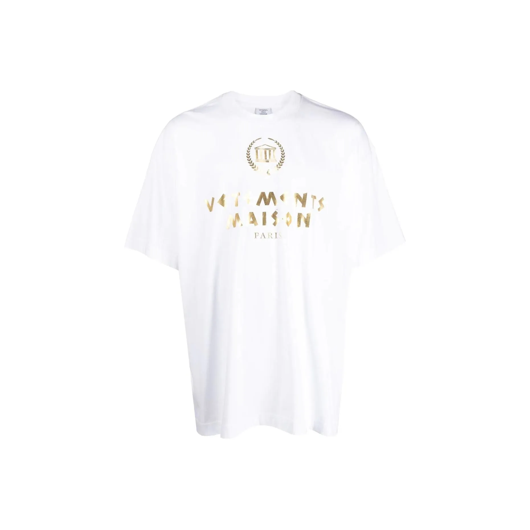 Vetements Белая Мужская T-Рубашка