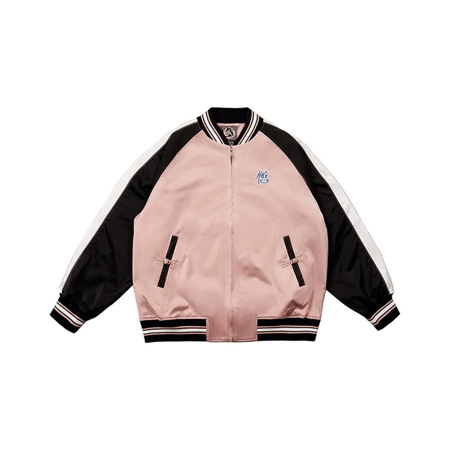 WOOKONG Весна Куртка Свободный крой Унисекс Год дракона Вышивка Куртка