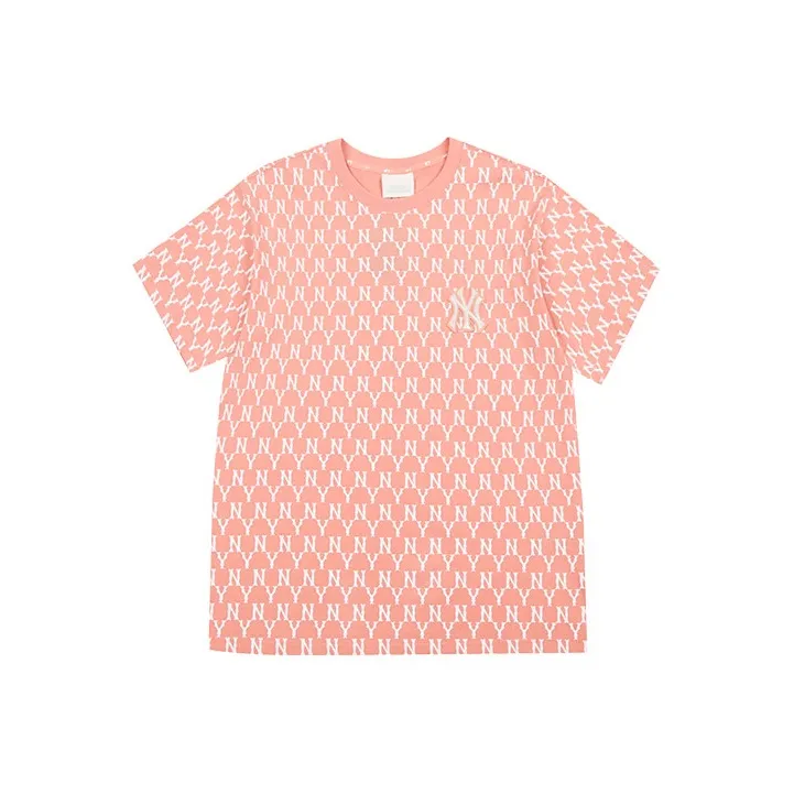 MLB Set in Sleeve T Shirt Unisex Light Pink