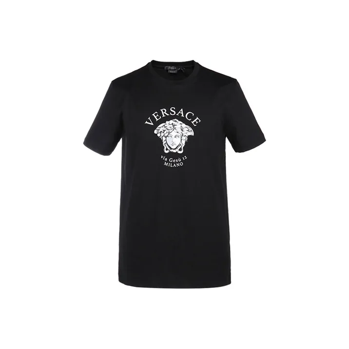 VERSACE Мужские черные T-рубашки
