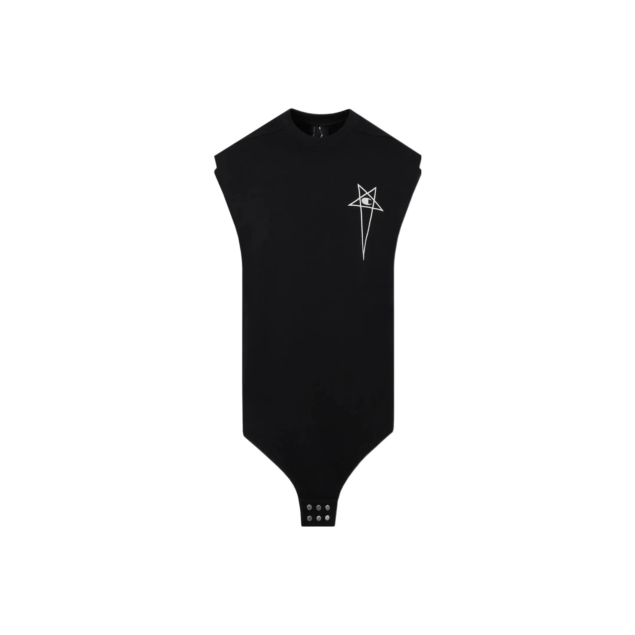 RICK OWENS Logo embroidered Cotton Tank Top