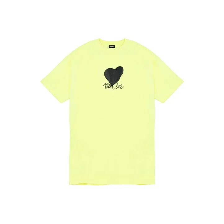 WE11DONE T Shirts Unisex Neon Yellow