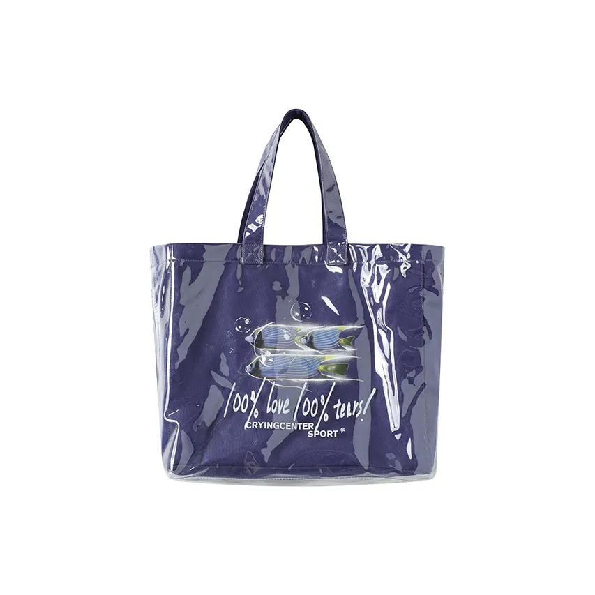 Crying Center PVC Тоут Сумка Сумка для покупок Сумка через плечо Сумка на плечо Унисекс Темно-синий