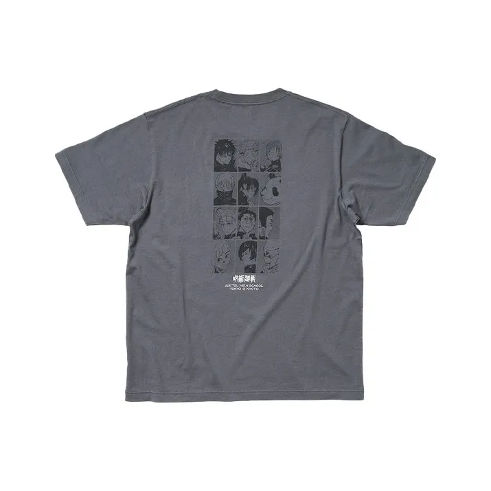 UNIQLO x Jujutsu Kaisen Прямой крой T-рубашка Унисекс Темно-серый