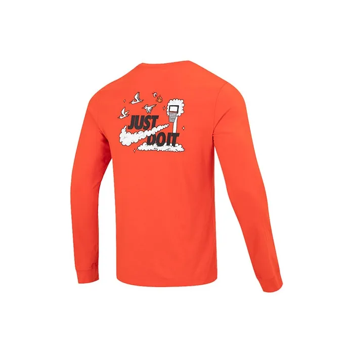 Nike T Shirts Men's Orange Red