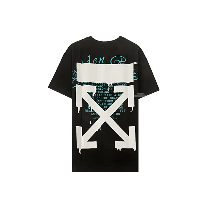OFF WHITE Dripping Arrows Short Sleeve Over T Shirt 'Black'