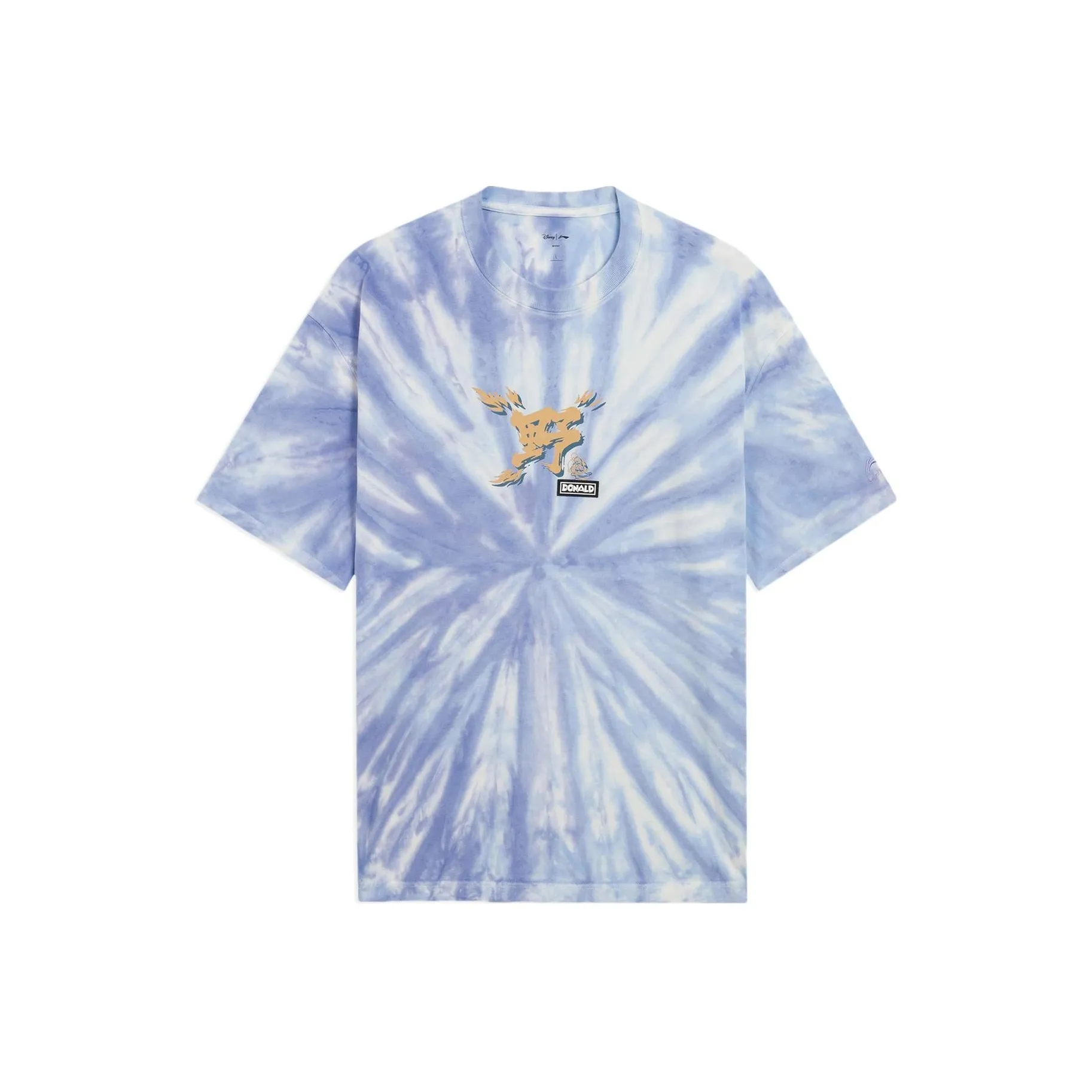LiNing x Disney T-Shirt Unisex Light Blue Purple Tie-Dye