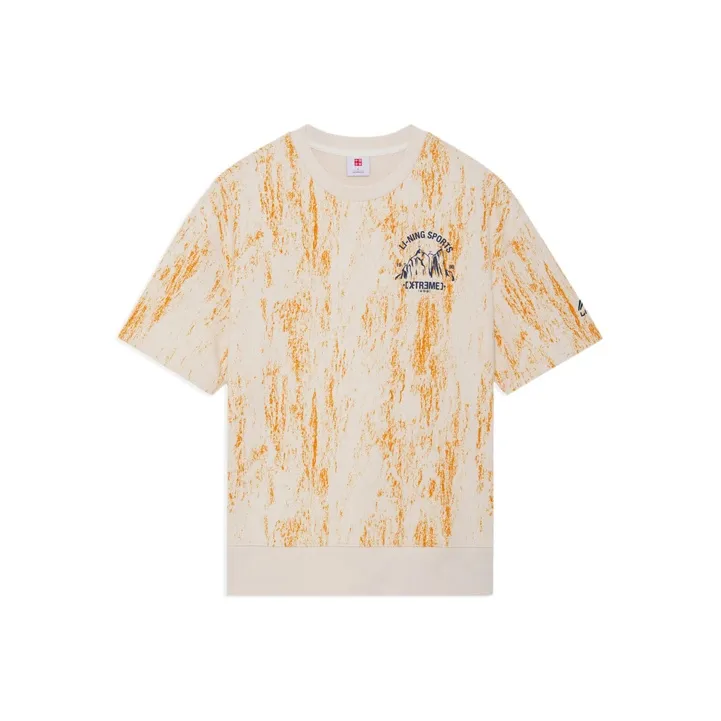 LiNing China Li Ning T Shirts Men's Ice Orange