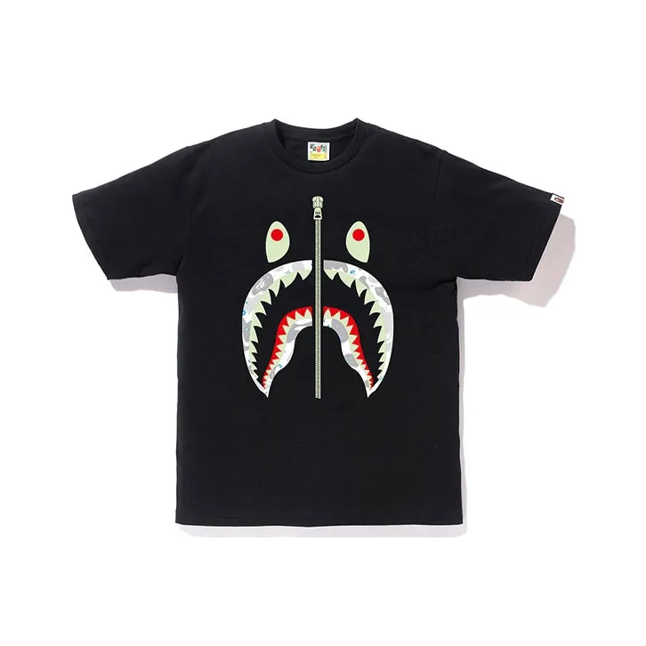 Bape Space Camo Front Shark Tee