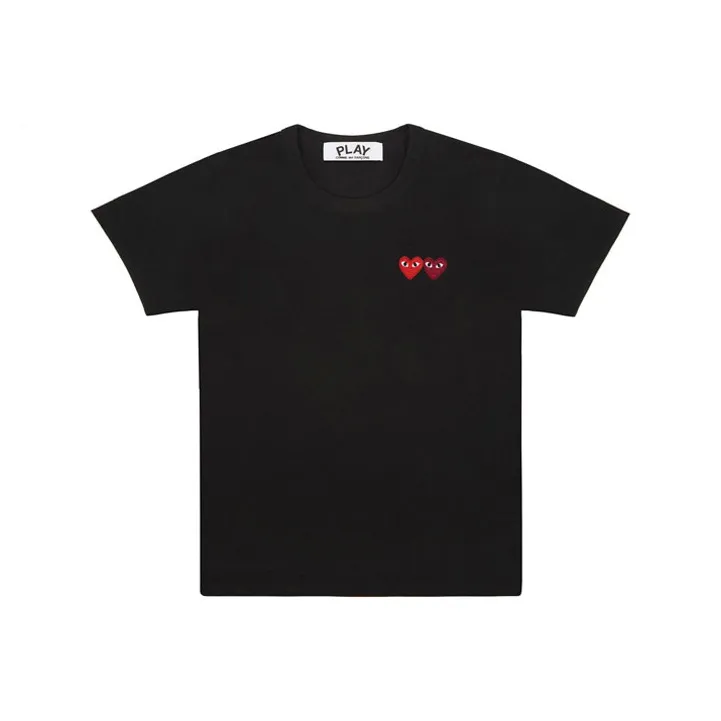 Comme Des Garçons Play Double Heart T Shirt