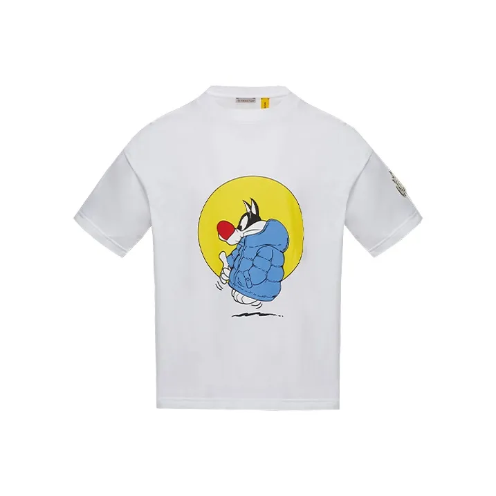 Moncler T Shirts Unisex White