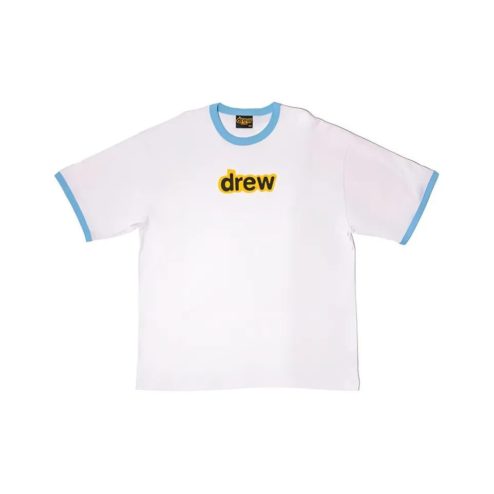 Drew House Letter Logo Series Белая Унисекс Футболка