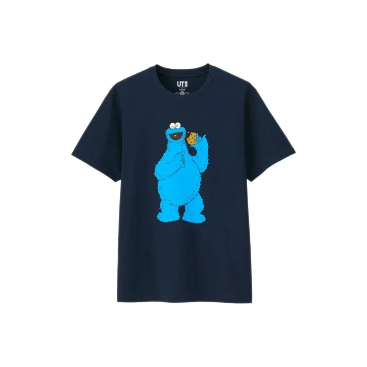 UNIQLO x KAWS X SESAME STREET Футболка Унисекс Темно-синий