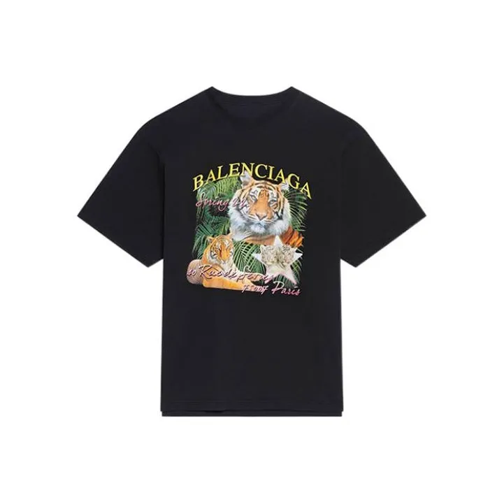 Balenciaga Мужские черные футболки