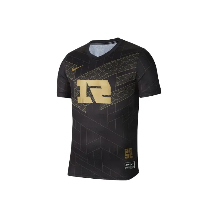 Nike X LPL Crossover RNG League Of Legends Pro League Teams Quick Dry Short Sleeve T Shirt Gold