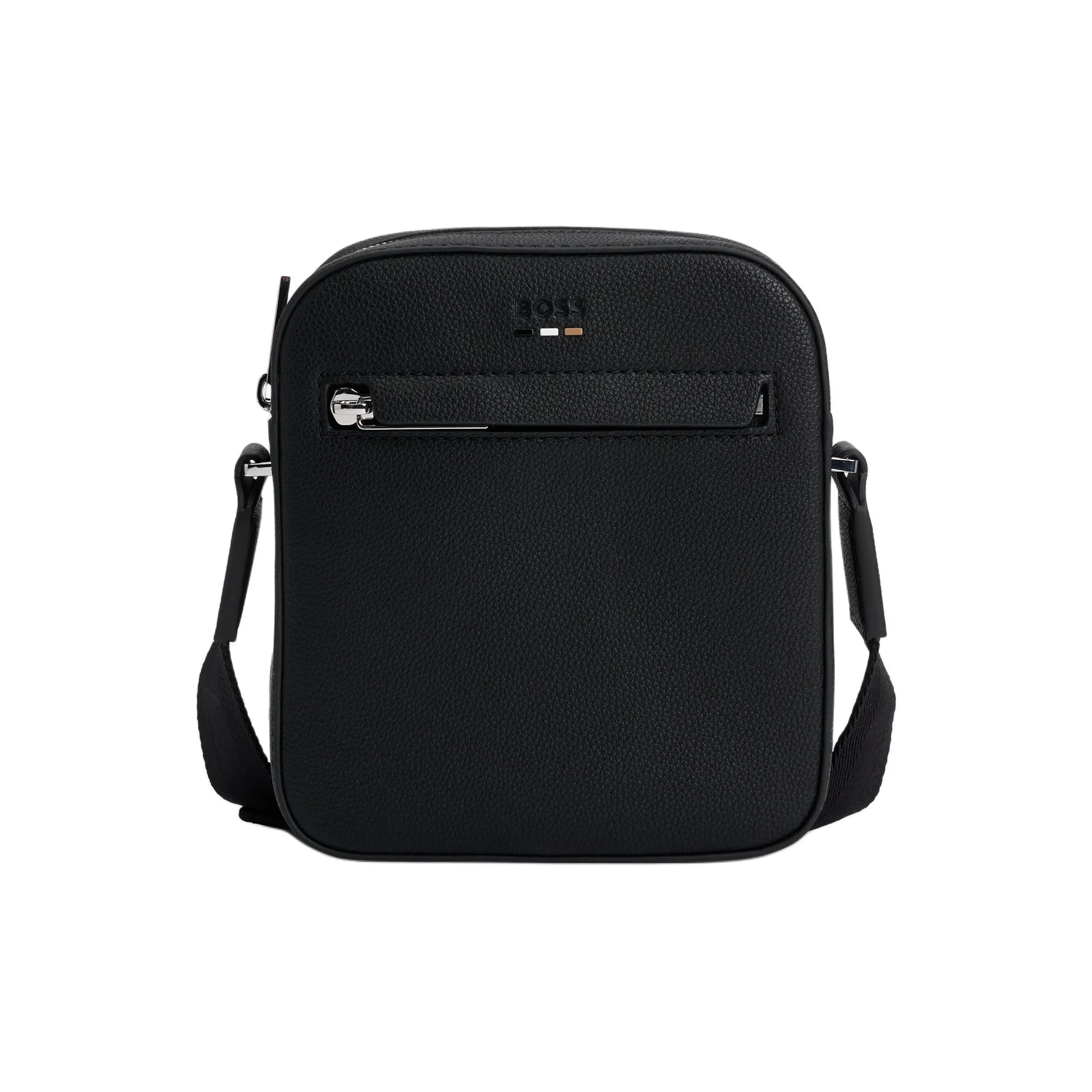 Hugo Boss Искусственная кожа Журналистская сумка Сумка через плечо Мужская Черная