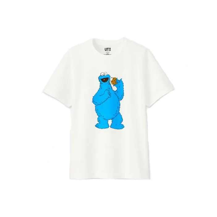 UNIQLO x KAWS x SESAME STREET Футболка Унисекс Белая