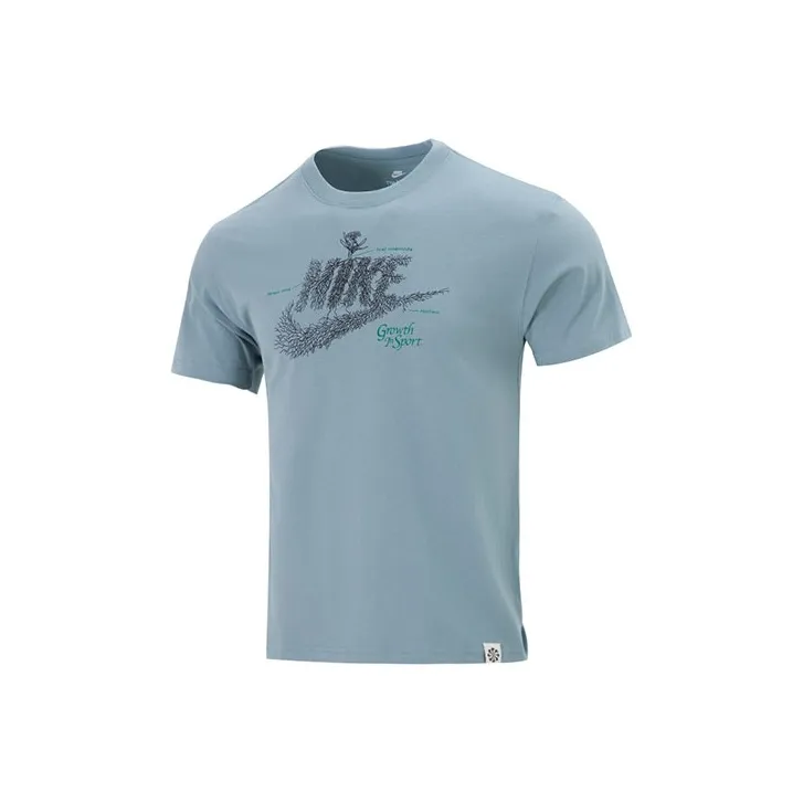 Nike T Shirts Men's Gray Blue