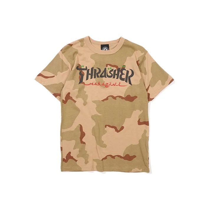 Thrasher T-Shirt US Version Unisex Camouflage Thrasher T-Shirt Американская версия Унисекс Камуфляж
