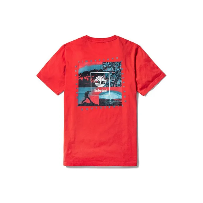 Timberland Мужская рубашка с красным перечным узором