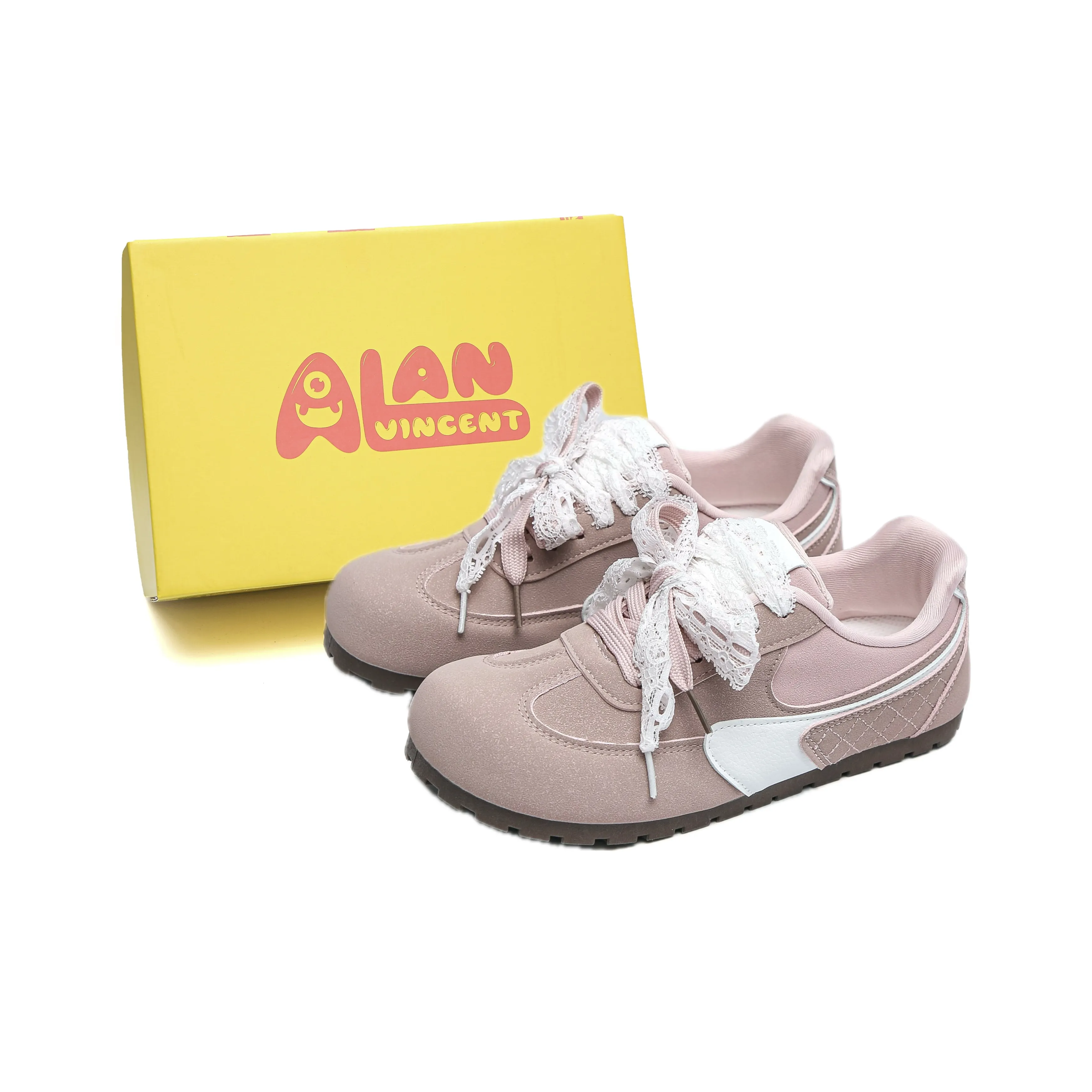 Alan Vincent противоскользящий и дышащий низкий топ кэжуал женский розовый