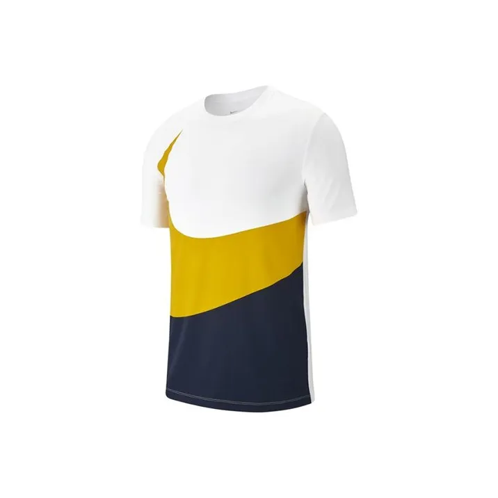 Nike T Shirt Men's White Yellow Blue Multicolor