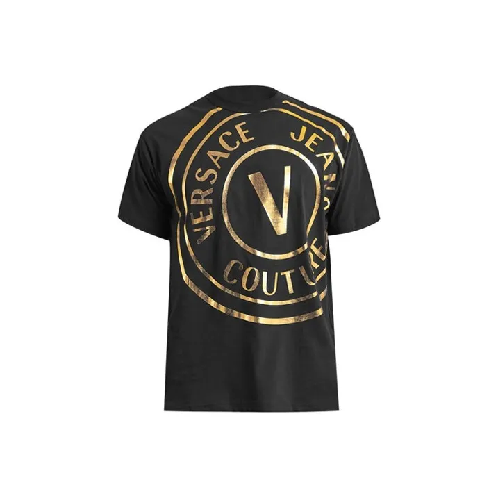 VERSACE JEANS COUTURE Мужские черные футболки