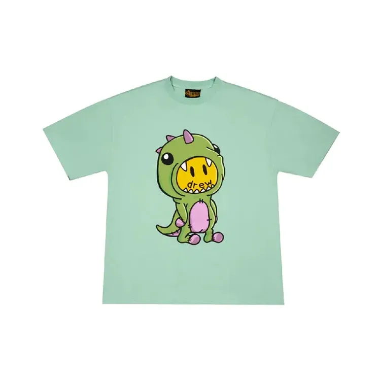 Drew House Smiley Collection Мятно-зеленая унисекс футболка T-Shirt