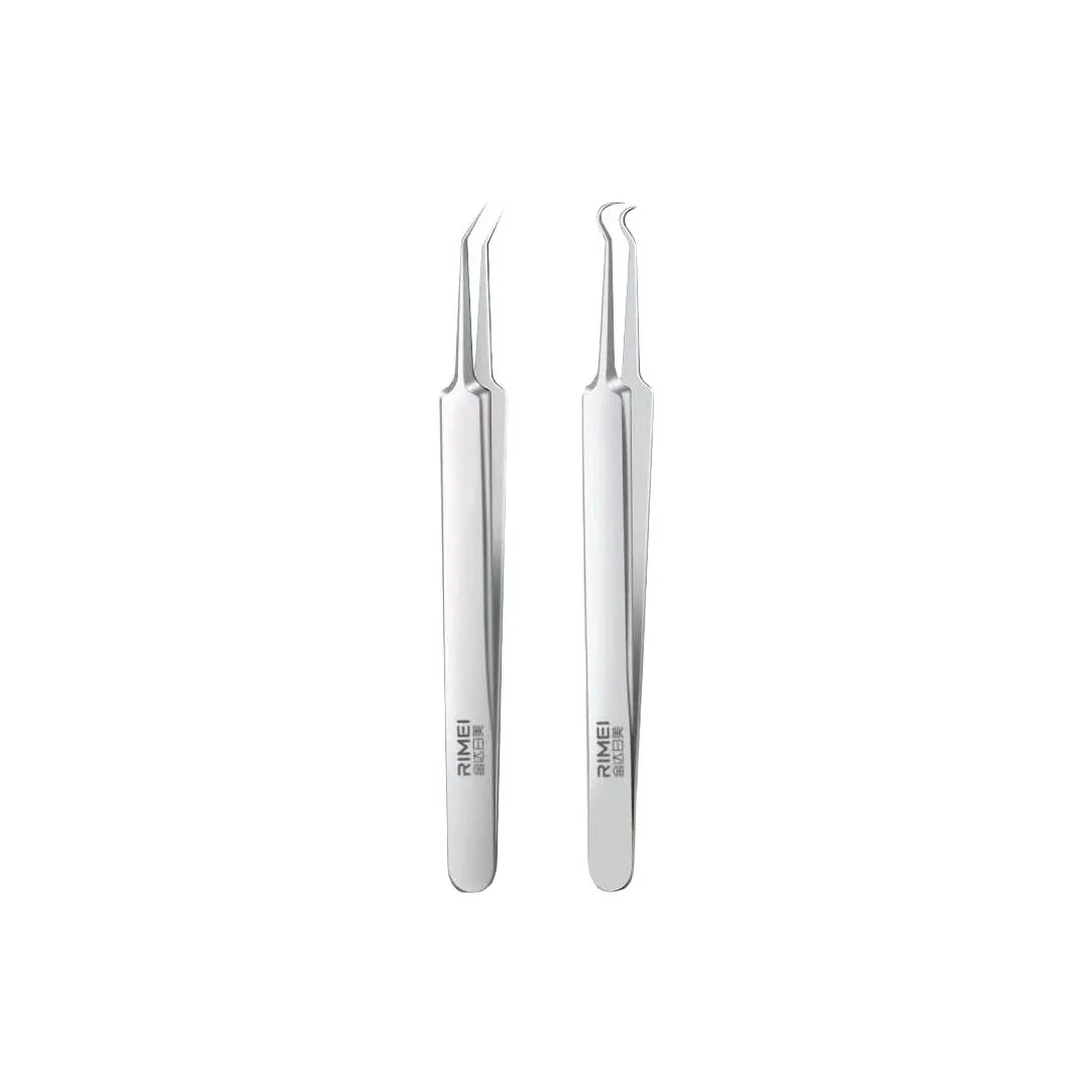 RIMEI Stainless Steel Super Fine High Precision Pimple Needle Cell Clip Combination Cleaning Blackheads