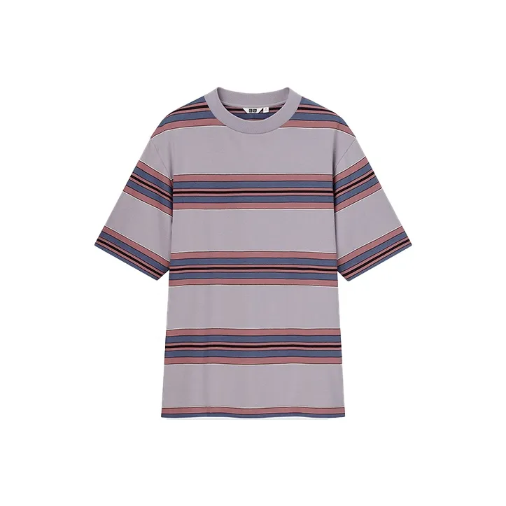 UNIQLO T-рубашка мужская светло-фиолетовая