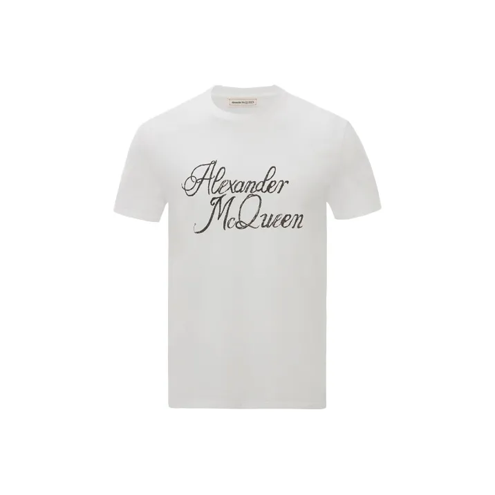 Alexander McQueen Белая Мужская T-Рубашка
